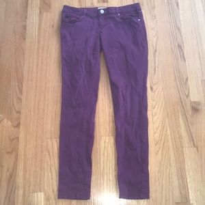 Purple Aeropostale skinny jeans